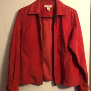 size  small red vintage jacket; thrifted